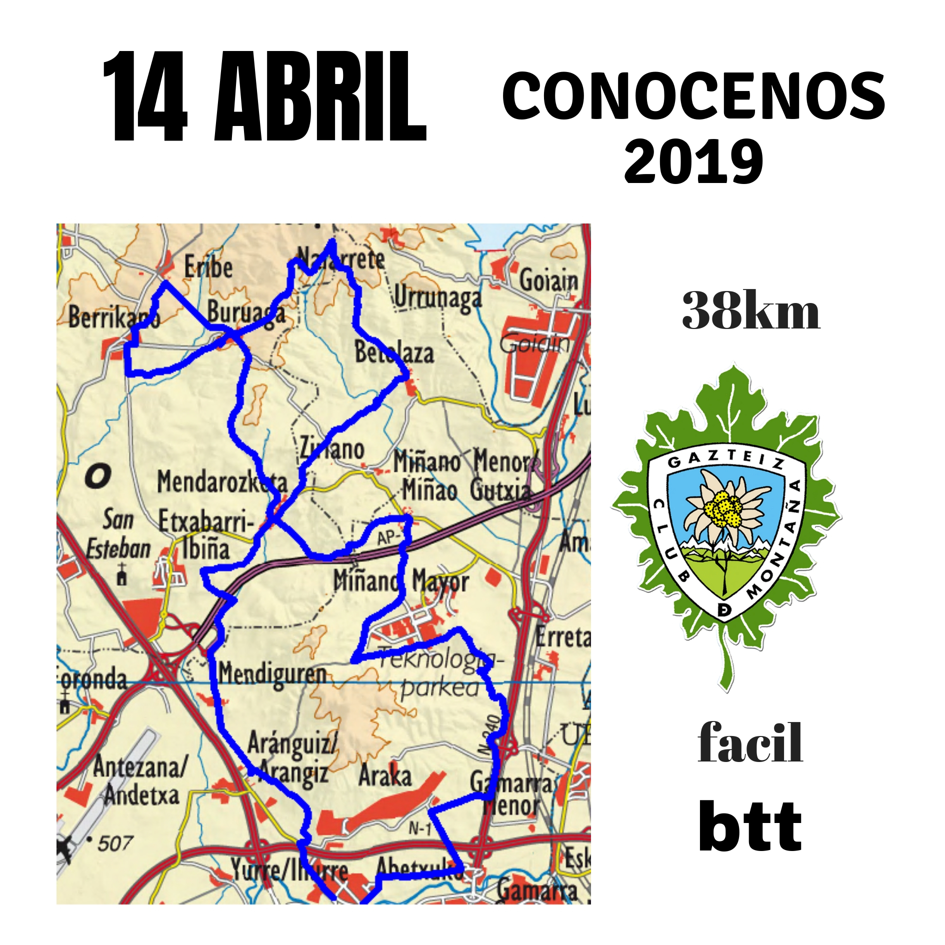 Foto El próximo día 14 de abril comienza la temporada de bicicleta de montaña (BTT).Vitoria-Miñano-Buruaga-Vitoria