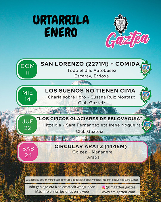 Foto Gazteak- Actividades de enero
