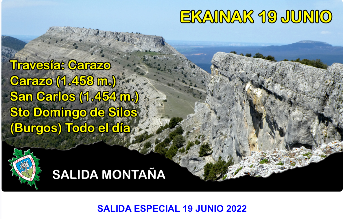 Foto NO ESTA EN EL CALENDARIO- Travesía:Carazo-peña carazo(1458)-San carlos(1454)- Sto. Domingo de Silos(Burgos) Todo el día 