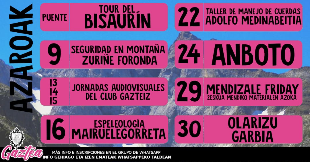 Foto Actividades noviembre Gazteiz Gaztea