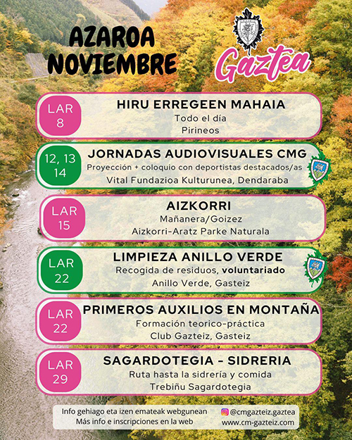 Foto GAZTEAK-SALIDAS DE NOVIEMBRE