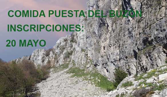 Foto PUESTA BUZÓN - Comida
Inscripciones 20 mayo