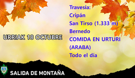 Foto Día 18    Sierra Cantabria-Kripan- San Tirso(1333)-Bernedo- COMIDA EN URTURI