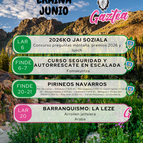 Gaztea: Actividades de junio