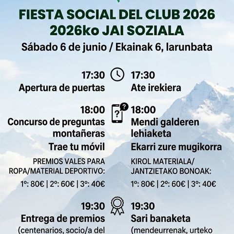 FIESTA SOCIAL DEL CLUB 2026 ko JAI SOZIALA